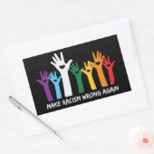 Rassismus in den Herzen schießen Rechteckiger Aufkleber (Umschlag)