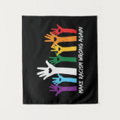 Rassismus in den Herzen schießen Wandteppich (Vorderseite)