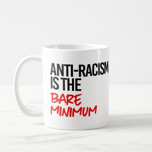 Rassismus ist das absolute Minimum Kaffeetasse (Links)