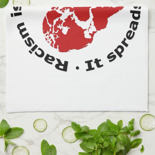 Rassismus ist Krebs Geschirrtuch (Gefaltet)