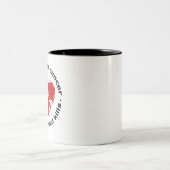 Rassismus ist Krebs Zweifarbige Tasse (Mittel)