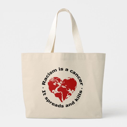 Rassismus Jumbo Stoffbeutel (Rückseite)