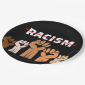 Rassismus-Papierplatte Pappteller (Schrägansicht)