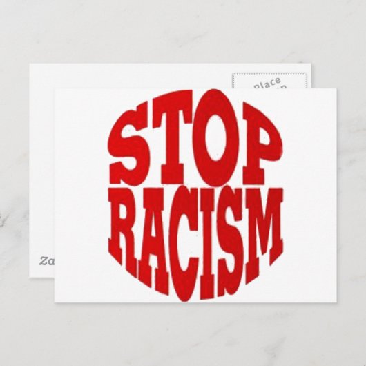 RASSISMUS POSTKARTE (Vorne/Hinten)