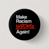 Rassismus wieder falsch machen Klassischer Round-S Button (Vorderseite)