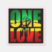 Rasta 1 Liebe T - Shirt Postcard Kaffee Tasse Serviette (Vorderseite)
