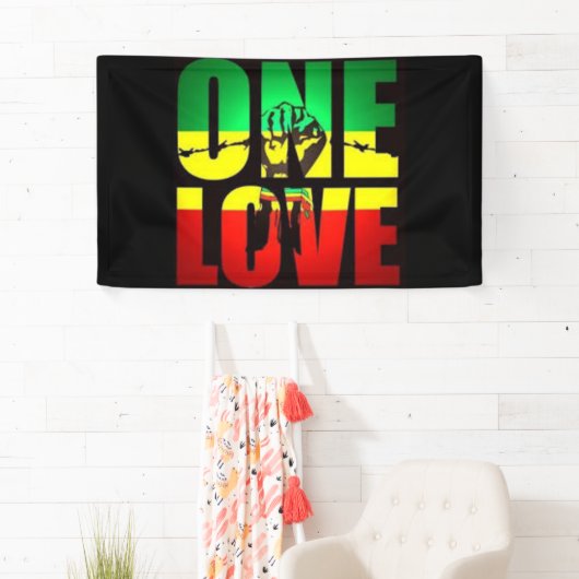Rasta 1 Liebe T - Shirt Postcard Tasse Napkins Banner (Insitu)