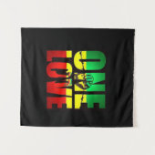 Rasta 1 Liebe    Wandteppich (Vorderseite (Horizontal))