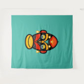 Rasta afria maske wandteppich (Vorderseite (Horizontal))