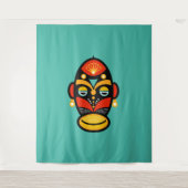 Rasta afria maske wandteppich (Vorderseite)