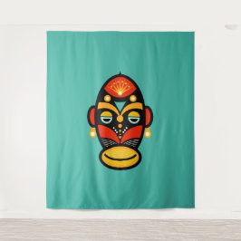 Rasta afria maske wandteppich
