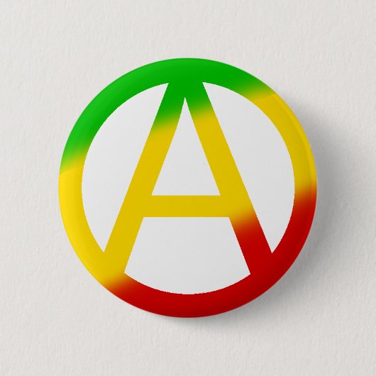 Rasta Anarchie-Symbol Button (Vorderseite)