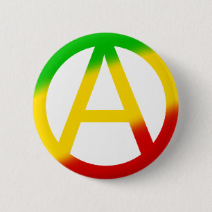 Rasta Anarchie-Symbol Button