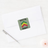 Rasta-Armee Quadratischer Aufkleber (Umschlag)