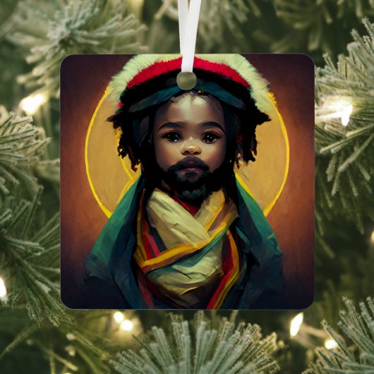 Rasta Baby Jesus Ornament Aus Metall (InSitu)