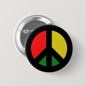 Rasta Ban die Bomb CND Friedenssymbol Button (Vorne & Hinten)