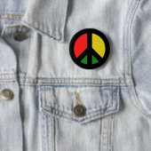 Rasta Ban die Bomb CND Friedenssymbol Button (Beispiel)