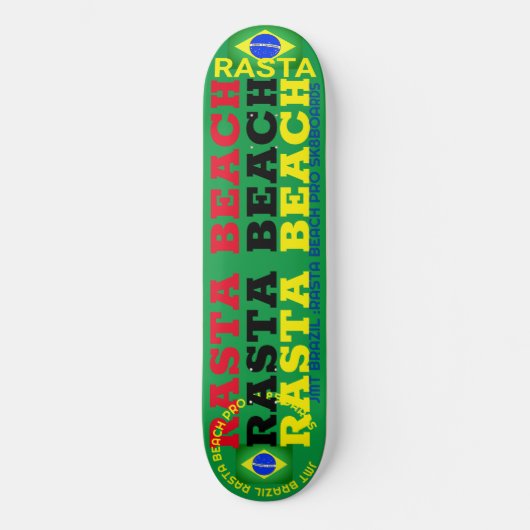 RASTA BEACH JMT BRAZIL 8 1/4" Skateboardstock Deck Skateboard (Vorderseite)
