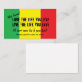 Rasta bezahlt die Karte (Vorne/Hinten)