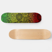 Rasta Blumen-Muster Skateboard (Horizontal)