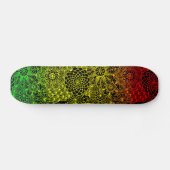 Rasta Blumen-Muster Skateboard (Horizontal)