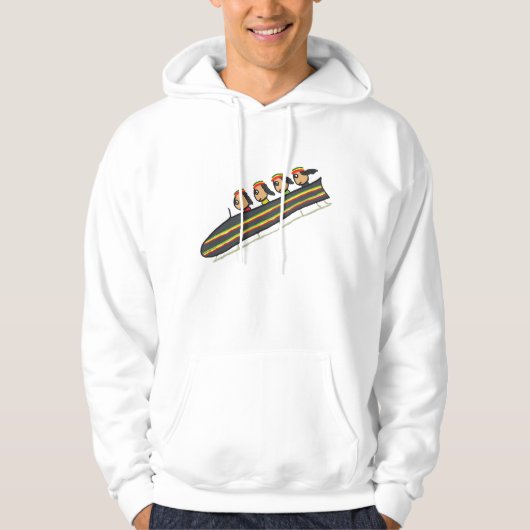 Rasta-Bobschlitten-Team Hoodie (Vorderseite)
