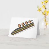 Rasta-Bobschlitten-Team Karte (Gelbe Blume)