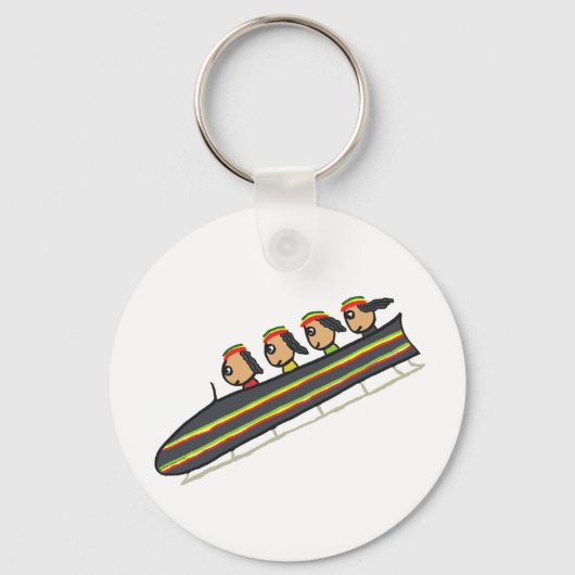 Rasta-Bobschlitten-Team Schlüsselanhänger (Vorderseite)