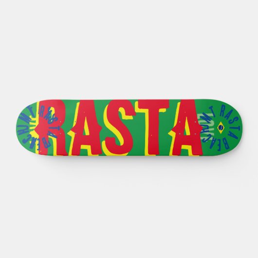 RASTA BRAZIL 7 3/4" Skateboard Deck (Horizontal)