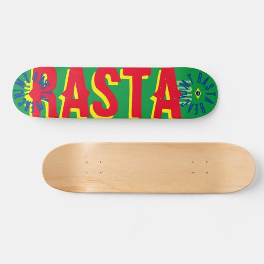 RASTA BRAZIL 7 3/4" Skateboard Deck (Horizontal)