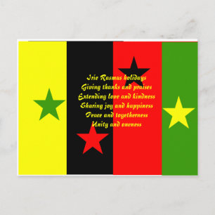 rasta christmas postcards-irie rasmas feiertagspostkarte