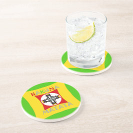 Rasta Color Red Golden Green Getränkeuntersetzer