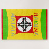 Rasta Color Red Golden Green Puzzle (Horizontal)