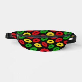 Rasta Colored Kisses Gemustert Black Bauchtasche