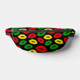 Rasta Colored Kisses Gemustert Black Bauchtasche