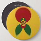 Rasta Colors Abstrakte Kunstdrucke Button (Vorne & Hinten)