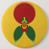 Rasta Colors Abstrakte Kunstdrucke Button (Vorderseite)
