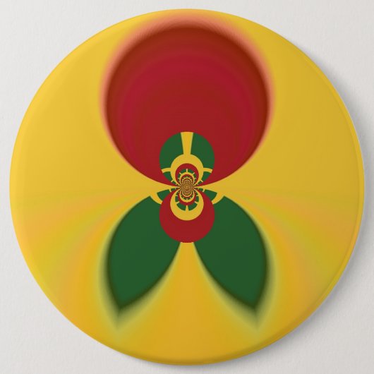 Rasta Colors Abstrakte Kunstdrucke Button (Vorderseite)