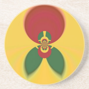 Rasta Colors Abstrakte Kunstdrucke Getränkeuntersetzer