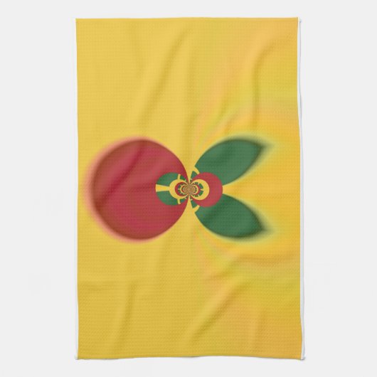 Rasta Colors Abstrakte Kunstdrucke Handtuch (Vertikal)