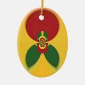 Rasta Colors Abstrakte Kunstdrucke Keramikornament (Vorne)