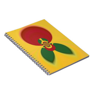 Rasta Colors Abstrakte Kunstdrucke Notizblock