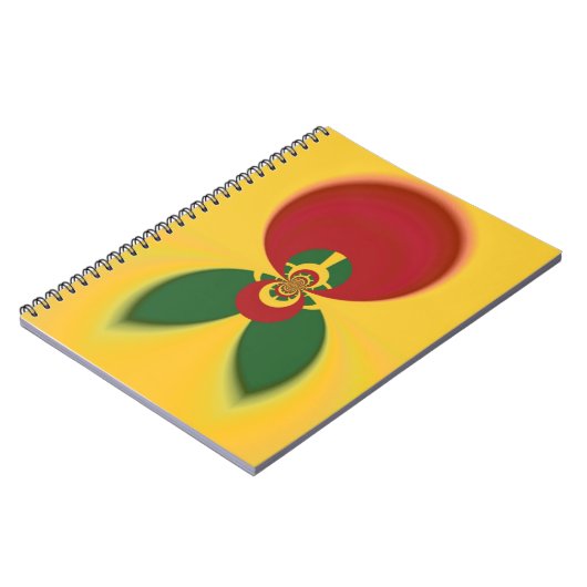 Rasta Colors Abstrakte Kunstdrucke Notizblock (Linke Seite)