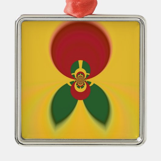 Rasta Colors Abstrakte Kunstdrucke Ornament Aus Metall (Vorne)