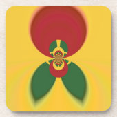 Rasta Colors Abstrakte Kunstdrucke Untersetzer (Vorderseite)