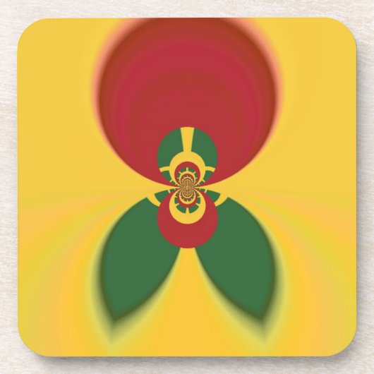 Rasta Colors Abstrakte Kunstdrucke Untersetzer (Vorderseite)