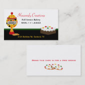 Rasta Colors Bakery Business Card Visitenkarte (Vorne/Hinten)