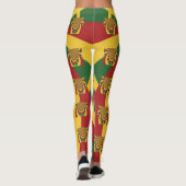 Rasta Colors Design Leggings (Rückseite)