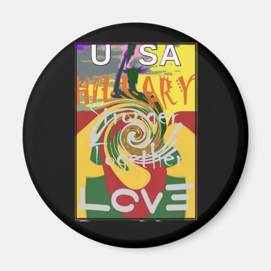 Rasta Colors Red Golden Green Hillary Art Print Magnet (Vorne)