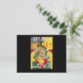 Rasta Colors Red Golden Green Hillary Art Print Postkarte (Stehend Vorderseite)
